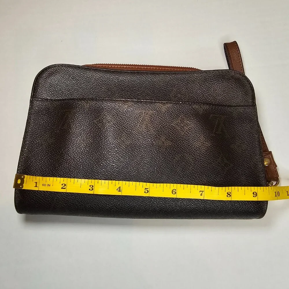 Vintage Louis Vuitton Orsay Monogram Clutch Wristlet Bag Brown - Picture 13 of 14